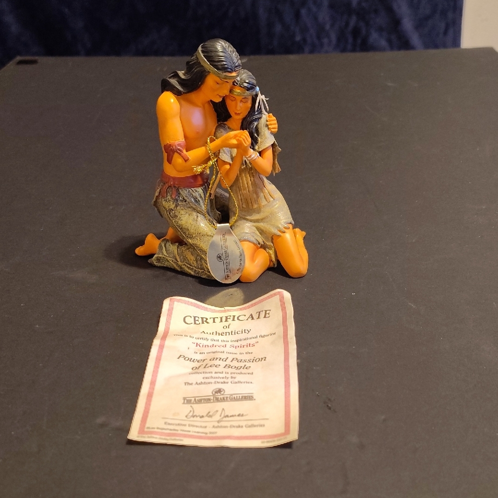 Native American Figurine with Certificate( Kindred Spirits)